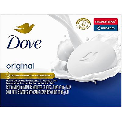 Imagem do produto Dove Sabonete Em Barra Branco 90G - 8 Unidades