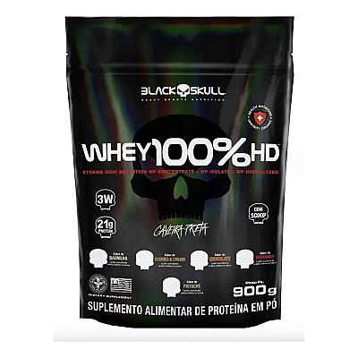 Imagem do produto Whey 100% Hd Refil Black Skull - 900g (wpc, Wpi E...