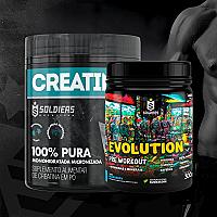 Imagem do produto Kit: Creatina 300g + Pré-treino Evolution 300g, So...