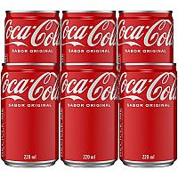 Imagem do produto Pack de Coca-Cola lata 220ml - 6 unidades