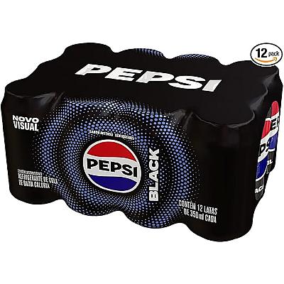 Imagem do produto Refrigerante Pepsi Zero BLACK, Lata 350Ml (12 Unid...