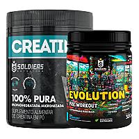 Imagem do produto Kit: Creatina 300g + Pré-treino Evolution - 300g S...