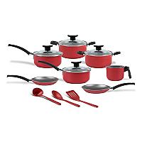 Imagem do produto Jogo De Panelas Pro Flon 10 Peças Ruby Vermelho Br...