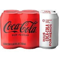 Imagem do produto Pack de Coca-Cola 6 unidades sem Açúcar 350Ml