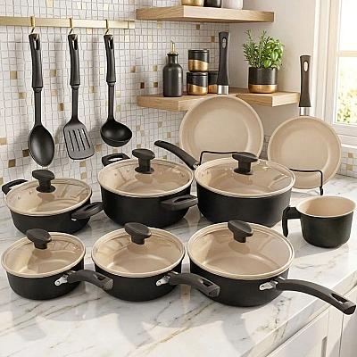 Imagem do produto Jogo De Panelas 13 Peças Antiaderente Kit Cozinha...