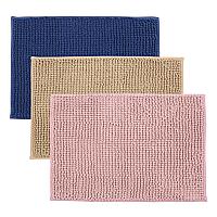 Imagem do produto Kit 3 Tapetes De Banheiro, Microfibra Bolinha Maci...