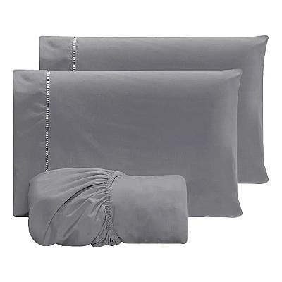 Imagem do produto Jogo Lençol Casal com 3pç 400 Fios Hipercal Confor...