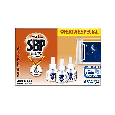 Imagem do produto Repelente Líquido Elétrico SBP Refil - Caixa c/ 3...