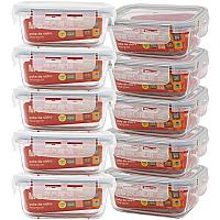 Imagem do produto Mozcada - Kit 10 Potes de Vidro Marmita 330ml Herm...