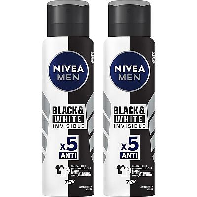 Imagem do produto Kit NIVEA Desodorante Aerosol Men Black&White 2 un...