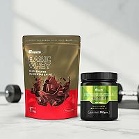 Imagem do produto Kit Growth: Whey Protein Basic Chocolate 1kg + Cre...