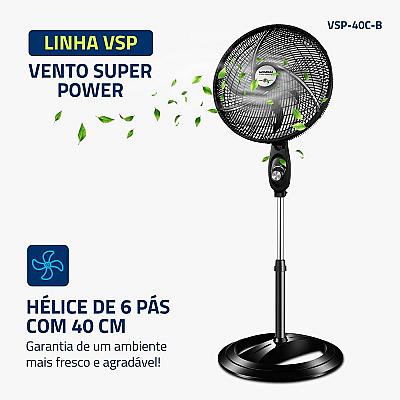 Imagem do produto MONDIAL Ventilador Coluna 110V, 40cm, 6 pás, Super...