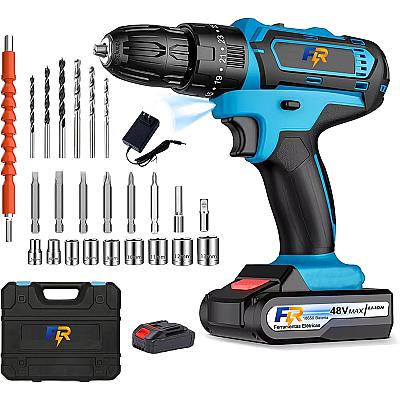 Imagem do produto Furadeira e Parafusadeira 48V 1.3Ah Azul, Torque 3...