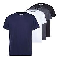 Imagem do produto Kit Camiseta Masculina Basica Algodão 4 Unidades P...