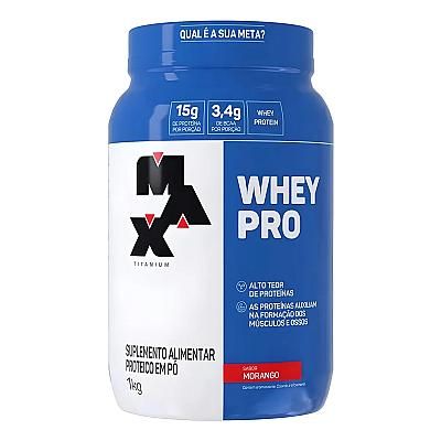 Imagem do produto Whey Pro Concentrado Pote 1kg - Max Titanium Sabor...