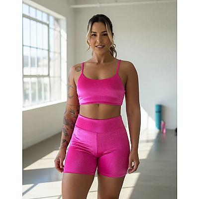 Imagem do produto Conjunto Fitness Virginia Top Shorts, Meia Coxa Ci...