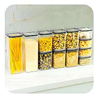 Imagem do produto Kit 12 Potes Herméticos Porta Mantimentos Quadrado...