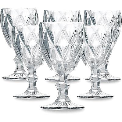 Imagem do produto Jogo Transparente de 6 Taças de Vidro Diamond