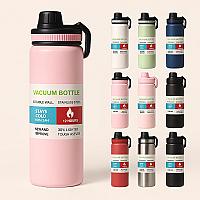 Imagem do produto Garrafa Térmica Inox 800 ml Parede Dupla (Rosa Cla...