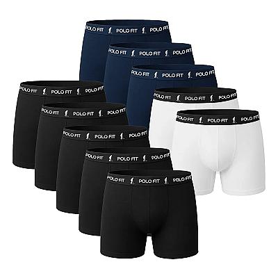 Imagem do produto Kit 10 Cuecas Polo Fit Boxer Box Algodão Original...