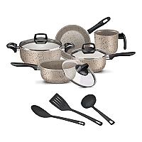 Imagem do produto Jogo De Panelas 8 Peças Teflon Antiaderente C Tamp...