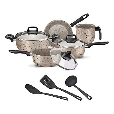 Imagem do produto Jogo De Panelas 8 Peças Teflon Antiaderente C Tamp...