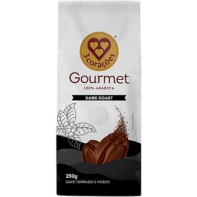 Imagem do produto 3 Corações Café Torrado e Moído Gourmet Dark Roast...