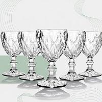 Imagem do produto Jogo 6 Taças Diamante Luxo Vidro 330ml Copo Modern...