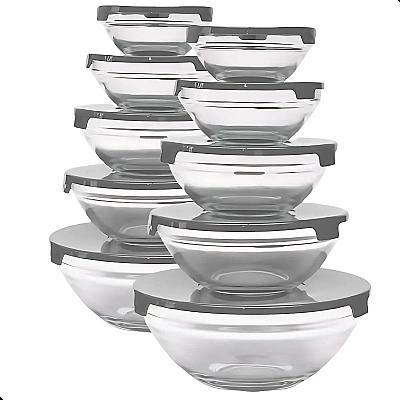 Imagem do produto Conjunto 5 Potes Tigelas Vasilhas Bowls Em Vidro C...