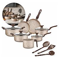 Imagem do produto Conjunto de panelas antiaderente 10 peças Coffee c...