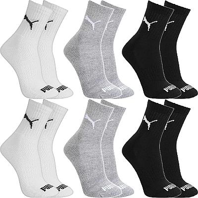Imagem do produto Kit 6 Pares Meias Puma Cano Médio, Alto Atoalhada...