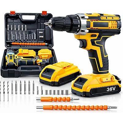 Imagem do produto Furadeira e Parafusadeira de Impacto Sem Fio com L...