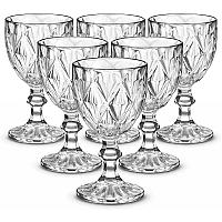 Imagem do produto Jogo de 6 Taças de Vidro Diamond Transparente 315m...