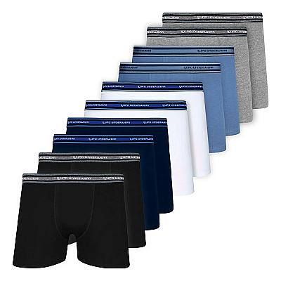 Imagem do produto Kit 10 Cuecas Boxer Lupo Algodão Confortável Box O...
