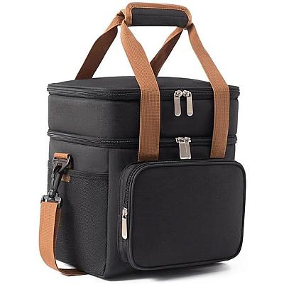 Imagem do produto Bolsa Térmica (Preto) Grande Espaçosa Dois Compart...