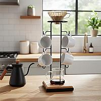 Imagem do produto Mancebo Suporte Coador De Café E Xícaras Artesanal