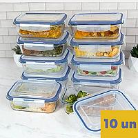 Imagem do produto Kit 10 Pote De Vidro Marmita Hermético 640ml, Free...