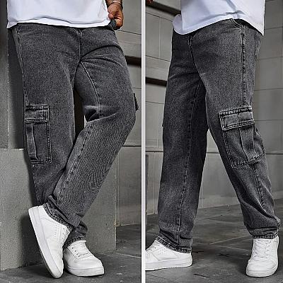 Imagem do produto Calça Cargo Masculina Jeans Cós De Elástico Street...