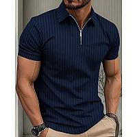 Imagem do produto Camiseta Polo Manga Curta Com Ziper Masculina Malh...