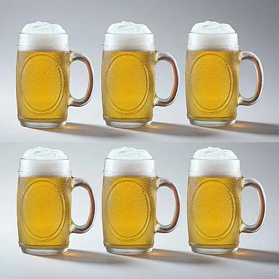 Imagem do produto Conjunto Com 6 Canecas De Chopp, Cerveja Bebida Vi...