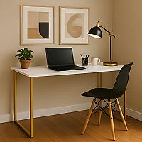 Imagem do produto Escrivaninha Industrial 110cm Mesa Estudo Aparador...