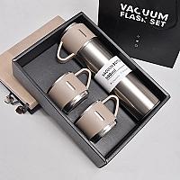 Imagem do produto Garrafa Térmica 500ml Com Kit 3 Xícara Café Chá Co...