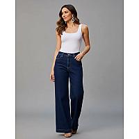 Imagem do produto Calça Jeans Feminina Wide Leg Com Elastano Sawary