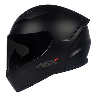 Imagem do produto Capacete Asx City Solid Preto Fosco + Viseira Fumê