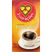 Imagem do produto 3 Corações Café Torrado e Moído Tradicional, 500g
