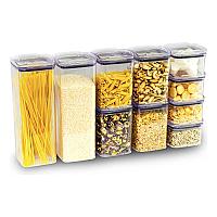 Imagem do produto Kit 10 Organizadores Pote Hermético Empilhável - A...