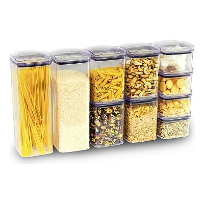 Imagem do produto Kit 10 Organizadores Pote Hermético Empilhável - A...