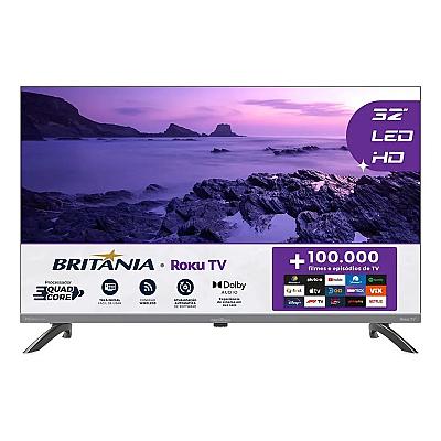 Imagem do produto Smart Tv 32 Pol Hd Britânia B32kra Roku Tv Wi-fi D...