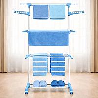 Imagem do produto Varal De Chao 3 Andares Dobravel Vertical Aco Inox...