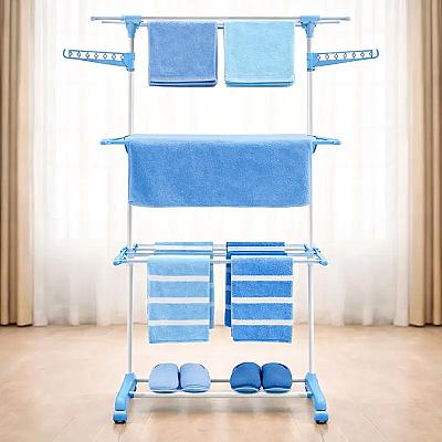 Imagem do produto Varal De Chao 3 Andares Dobravel Vertical Aco Inox...